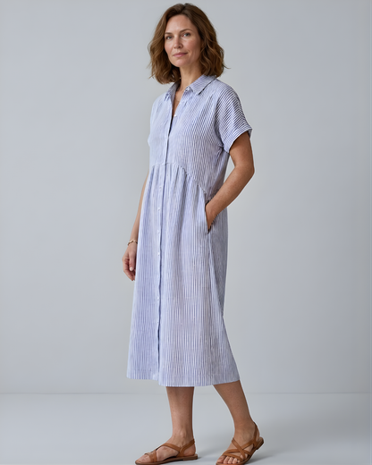 Vestido Camisero de Rayas Roma