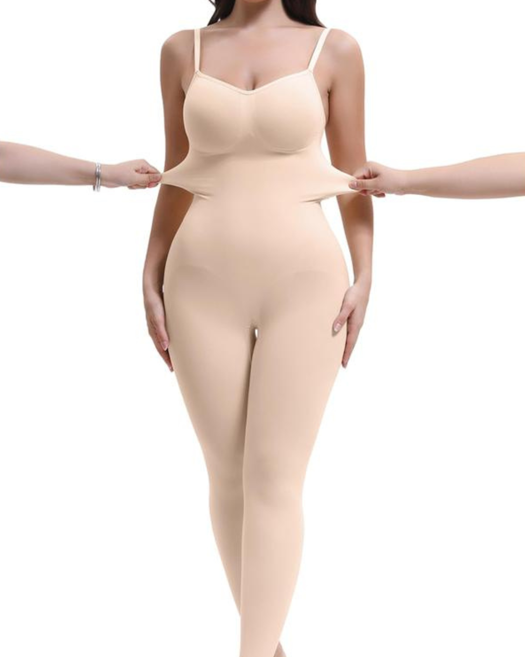 Body elástico de cuerpo entero con control de abdomen y cintura alta, sin costuras