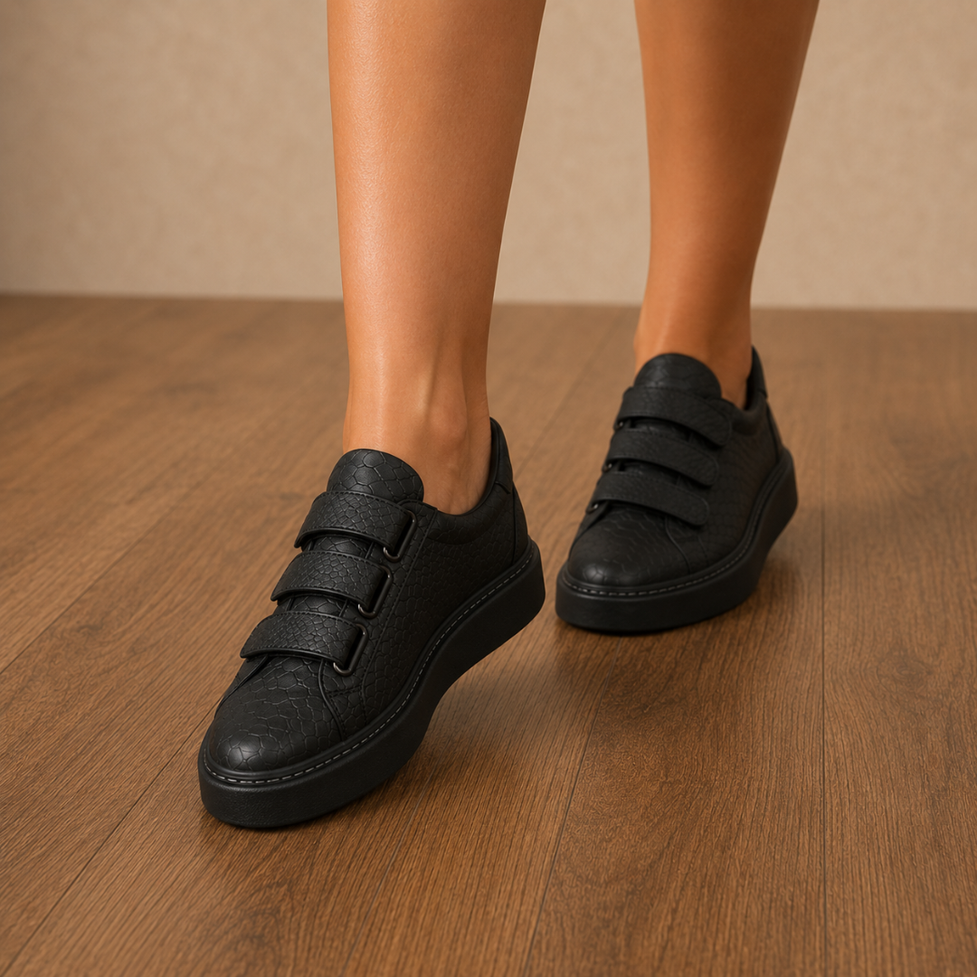 Zapatillas de Piel con Velcro