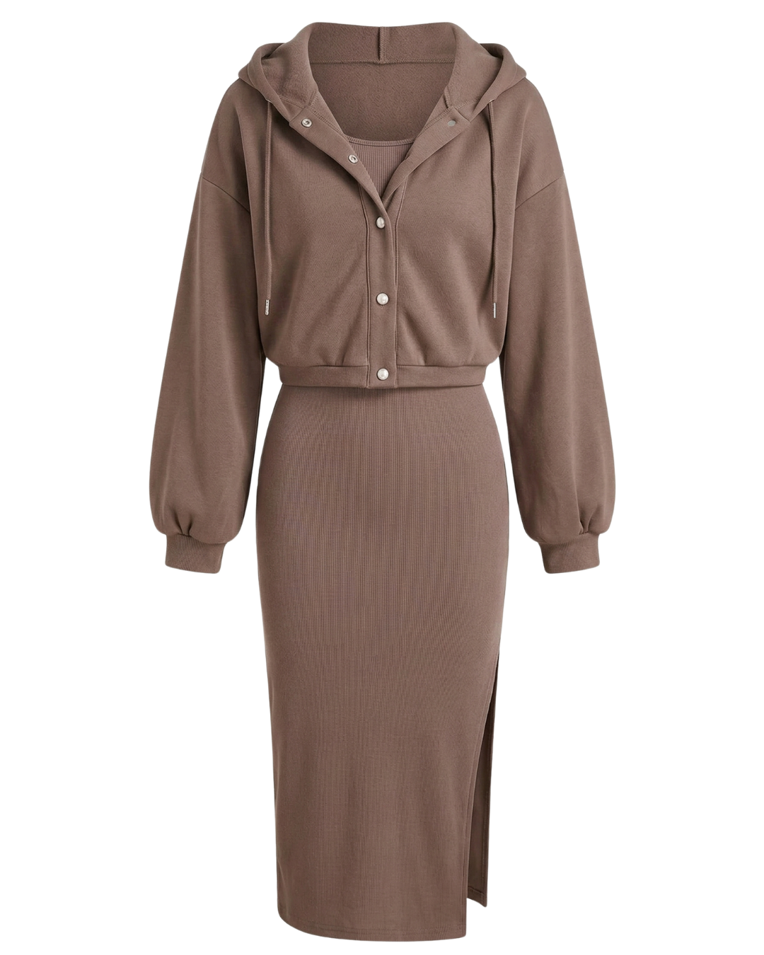 Conjunto de Sudadera con Capucha y Vestido para Mujer®