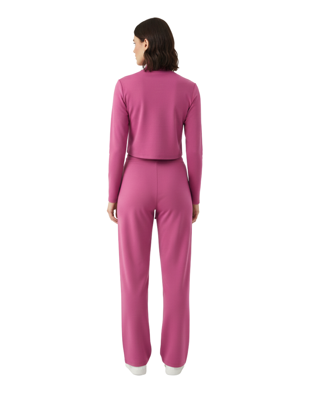 Conjunto de dos piezas con cuello alto y pantalón amplio para mujer®