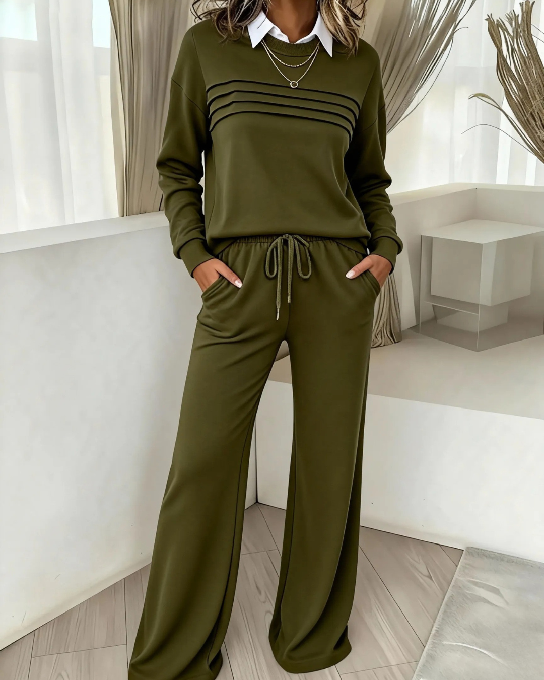 Conjunto de Suéter y Pantalón Casual®