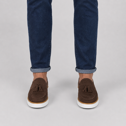 Mocasines casual de ante con borlas