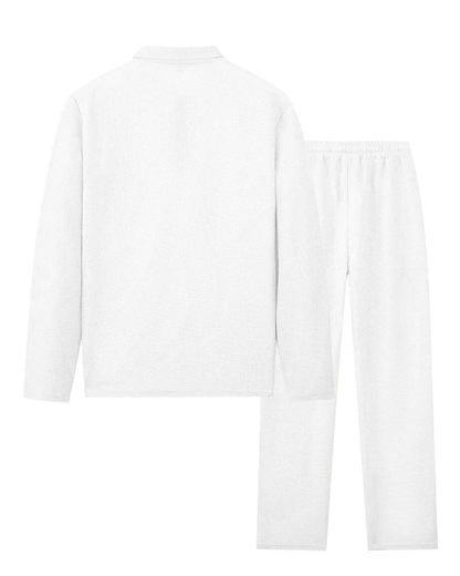 Conjunto de Sudadera en Punto Gofre y Pantalón Recto