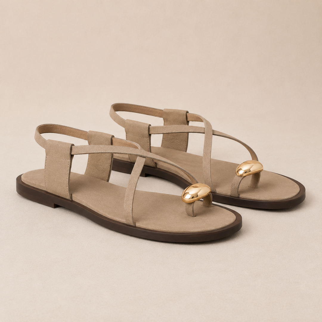 Sandalias Planas con Tiras Cruzadas