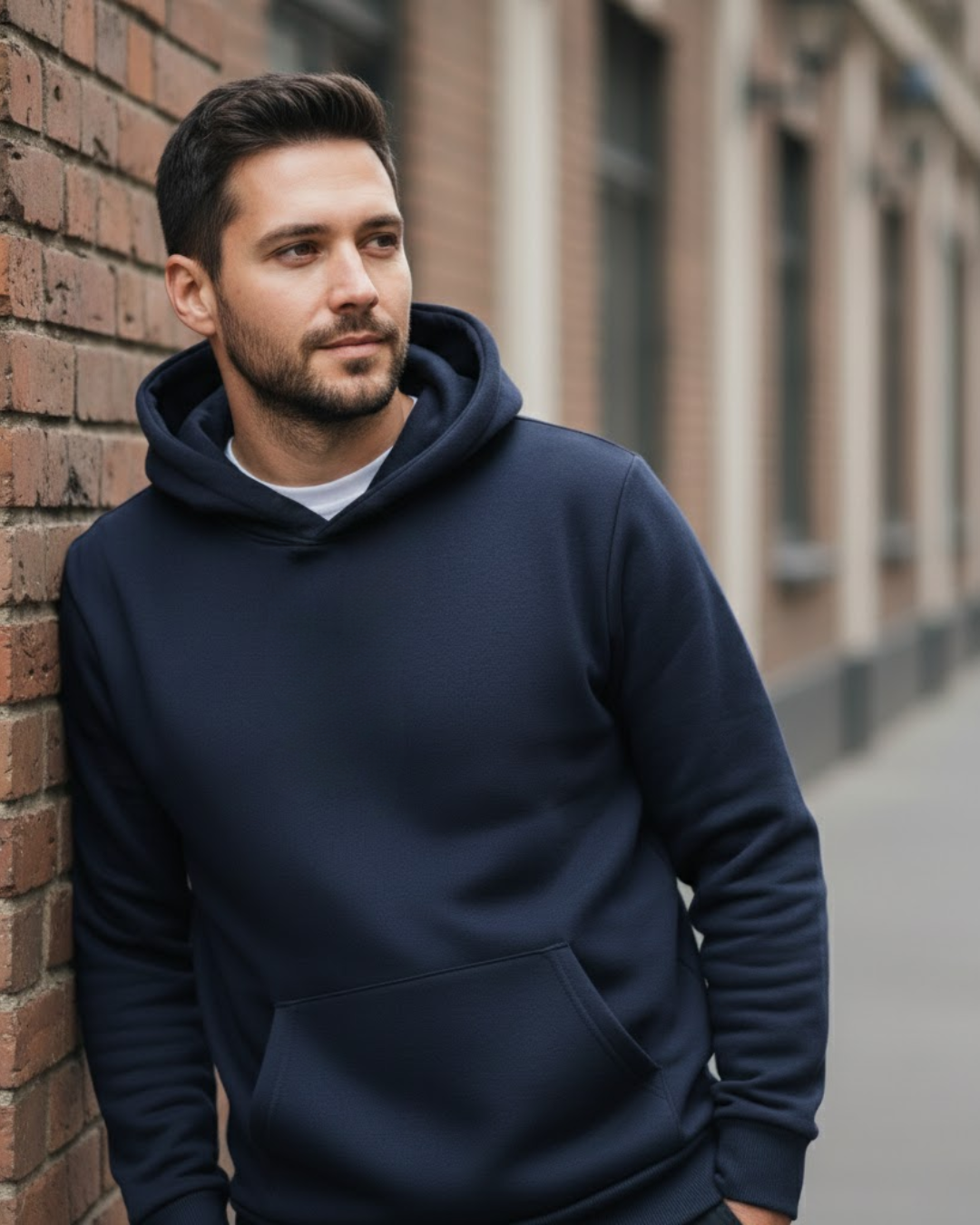 Sudadera de Algodón con Capucha para Hombre