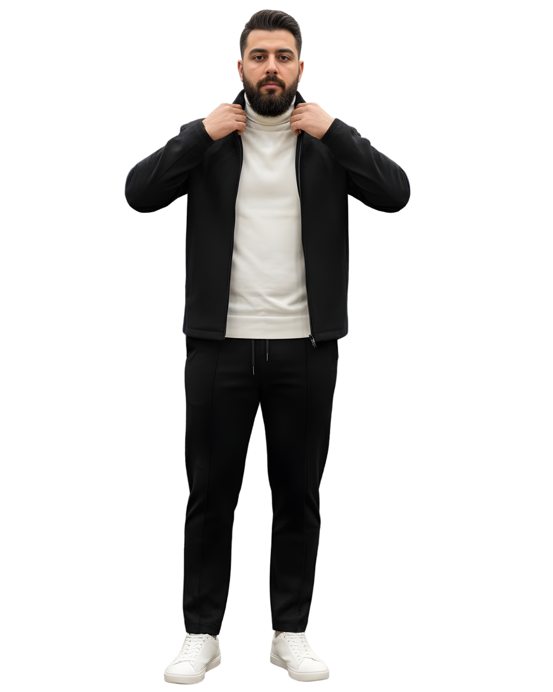 Conjunto deportivo bordado de dos piezas muy versátil para hombre