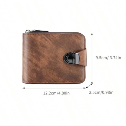 Billetera Vintage Compacta con Cremallera®