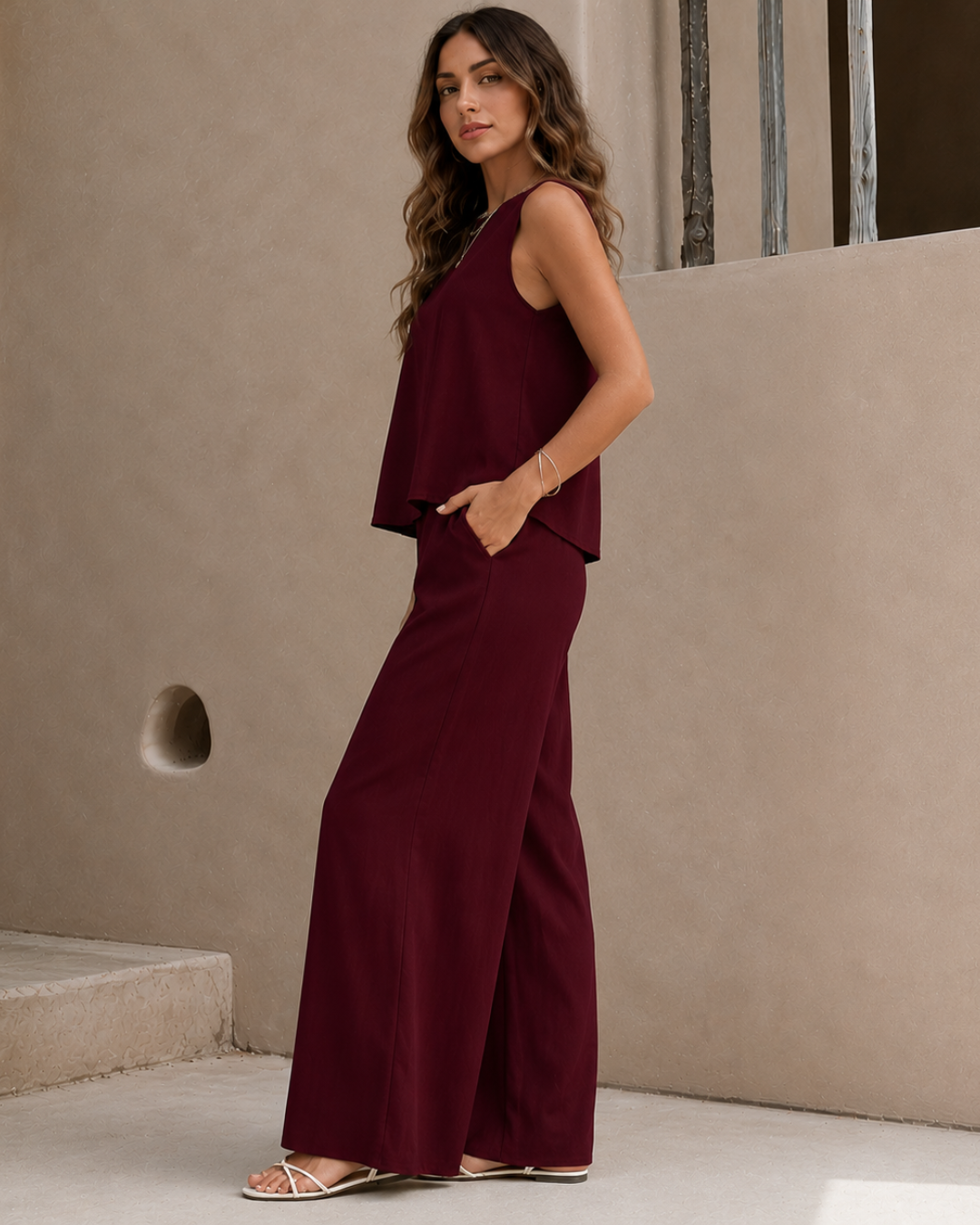 Conjunto Ligero de Top y Pantalón Ancho®