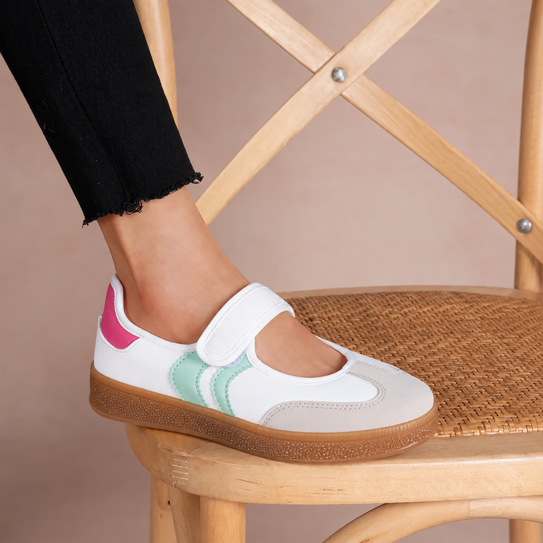 Zapatillas Mary Jane con Cierre de Velcro