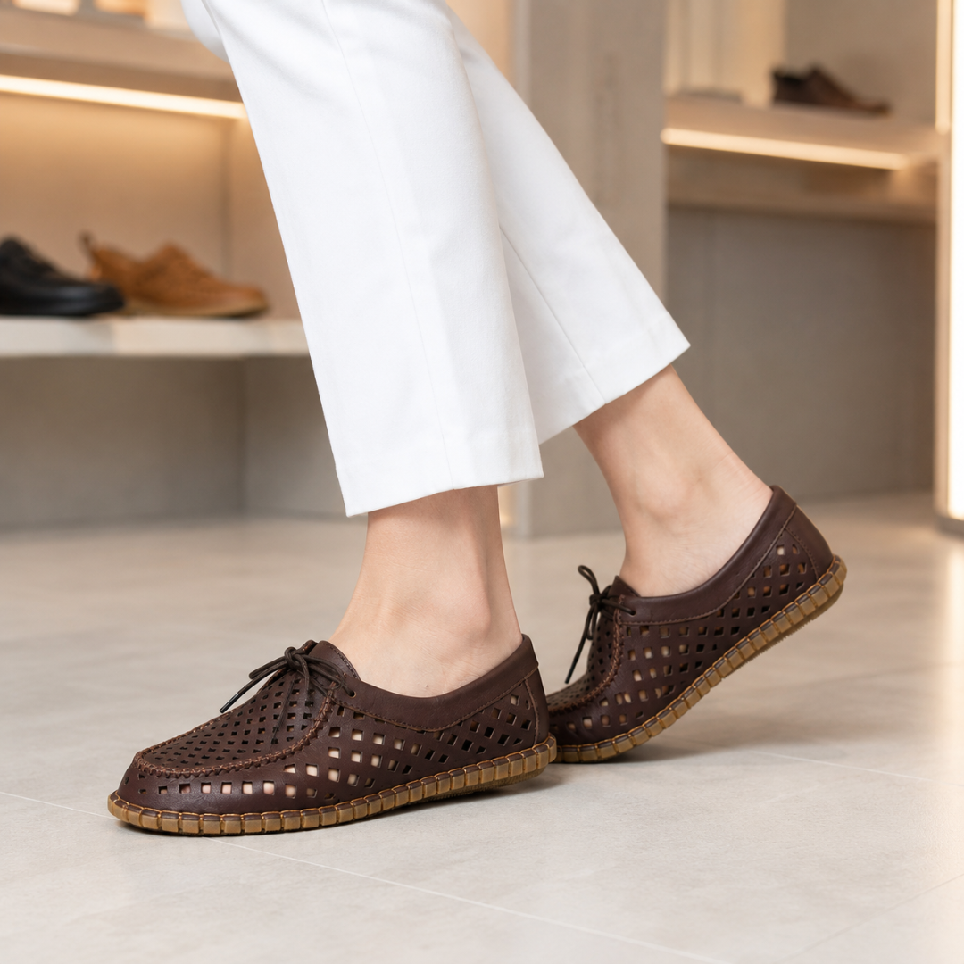 Mocasines de Red y Cuero Legítimo®