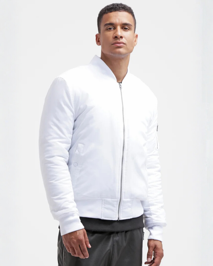 Chaqueta con Cuello Acanalado y Cierre de Cremallera para Hombre®