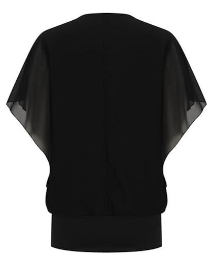Blusa de gasa con cremallera