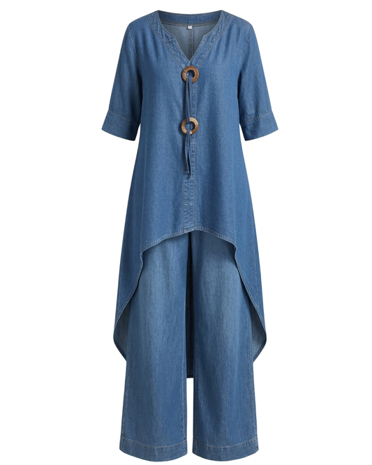 Conjunto Denim Estilizado para Mujer