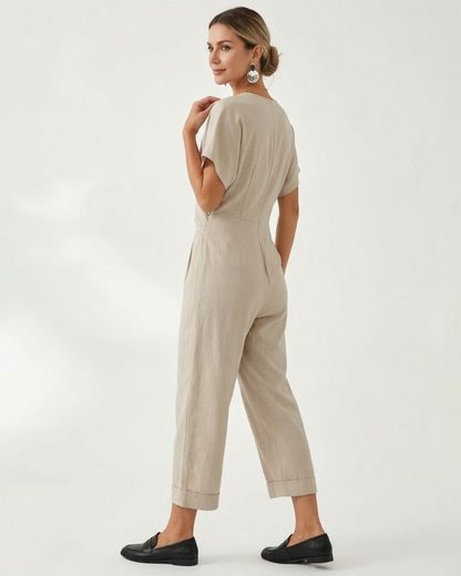 Conjunto Elegante de Dos Piezas con Diseño Envolvente Para Mujer