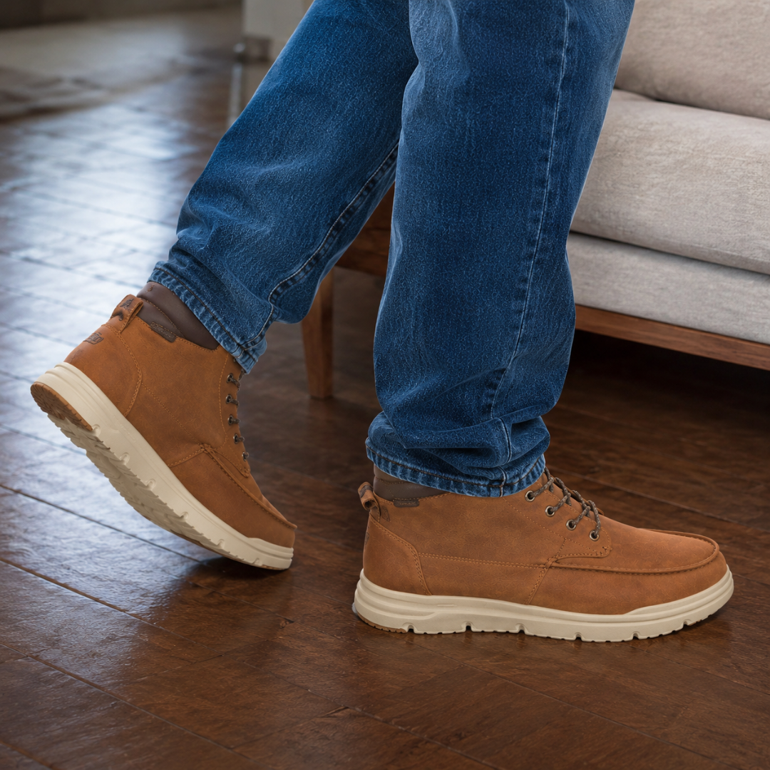 Botines Casuales de Hombre con Cordones y Suela Ligera®