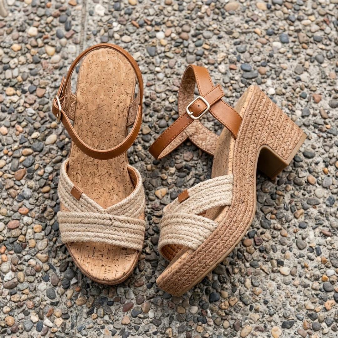 Sandalias de Tacón con Plataforma y Tiras Trenzadas®