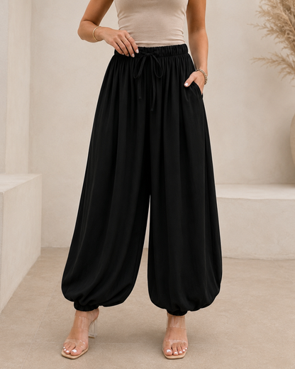 Pantalón Bombacho Fluido con Cintura Ajustable®