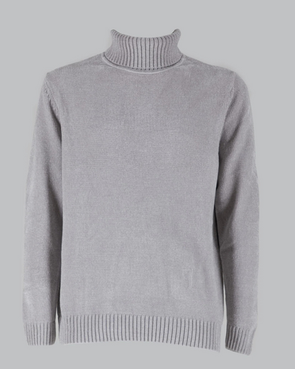 Jersey de Cuello Alto de Lana con Manga Larga para Hombre