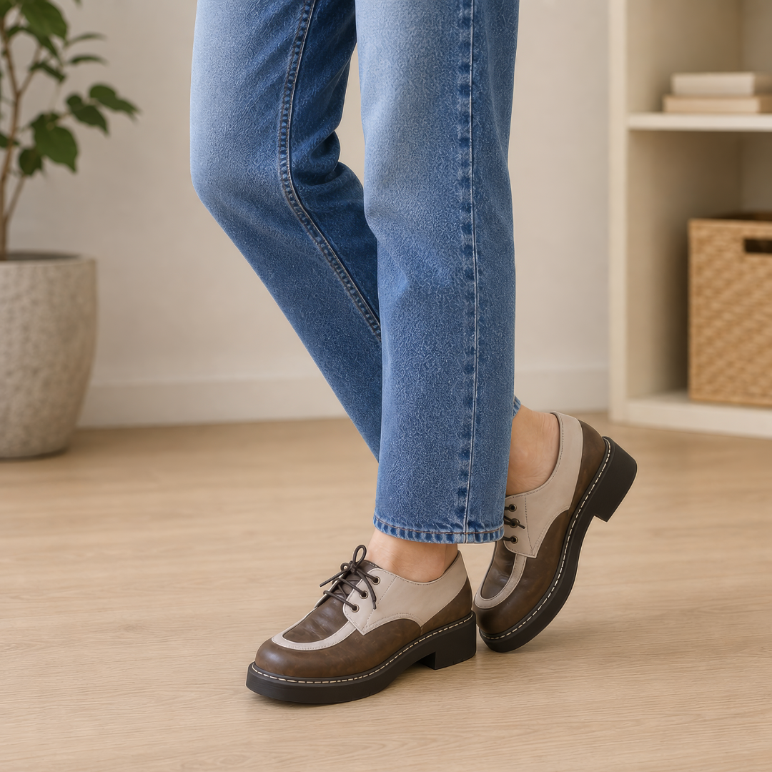 Zapatos de piel con Plataforma®