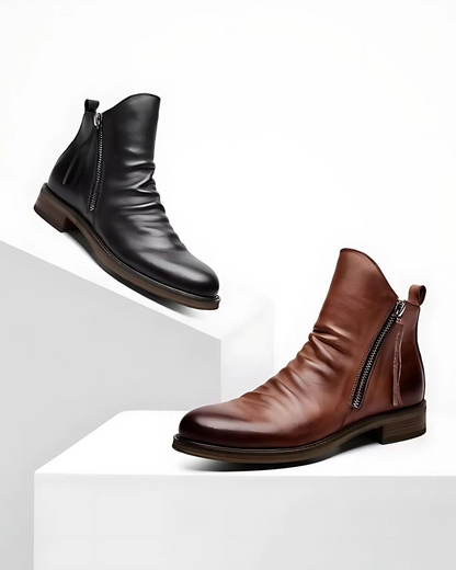 Botines Vintage con Cremallera para Hombre®