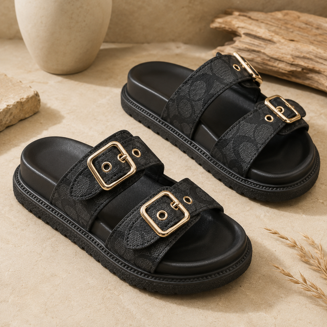 Sandalias de Plataforma con Doble Hebilla®