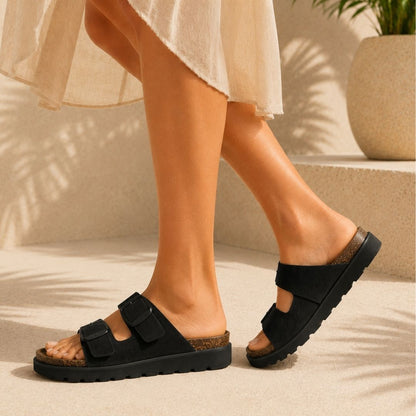 Sandalias de Plataforma con Hebillas Ajustables