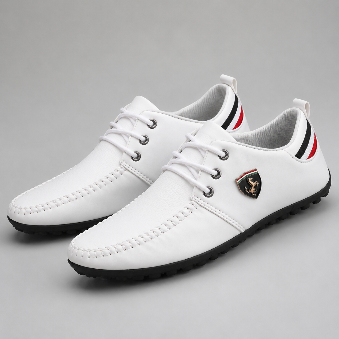 Zapatos Informales con Cordones y Costuras Visibles