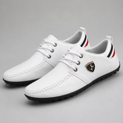 Zapatos Informales con Cordones y Costuras Visibles