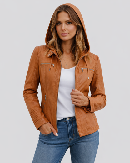 Chaqueta de Cuero de Alta Gama para Mujer®