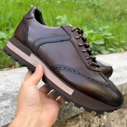 Zapatos Deportivas de Cuero Genuino