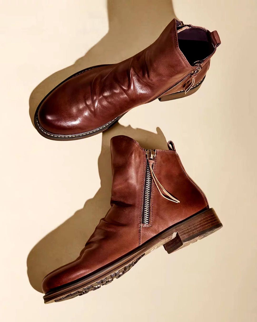 Botines Vintage con Cremallera para Hombre®