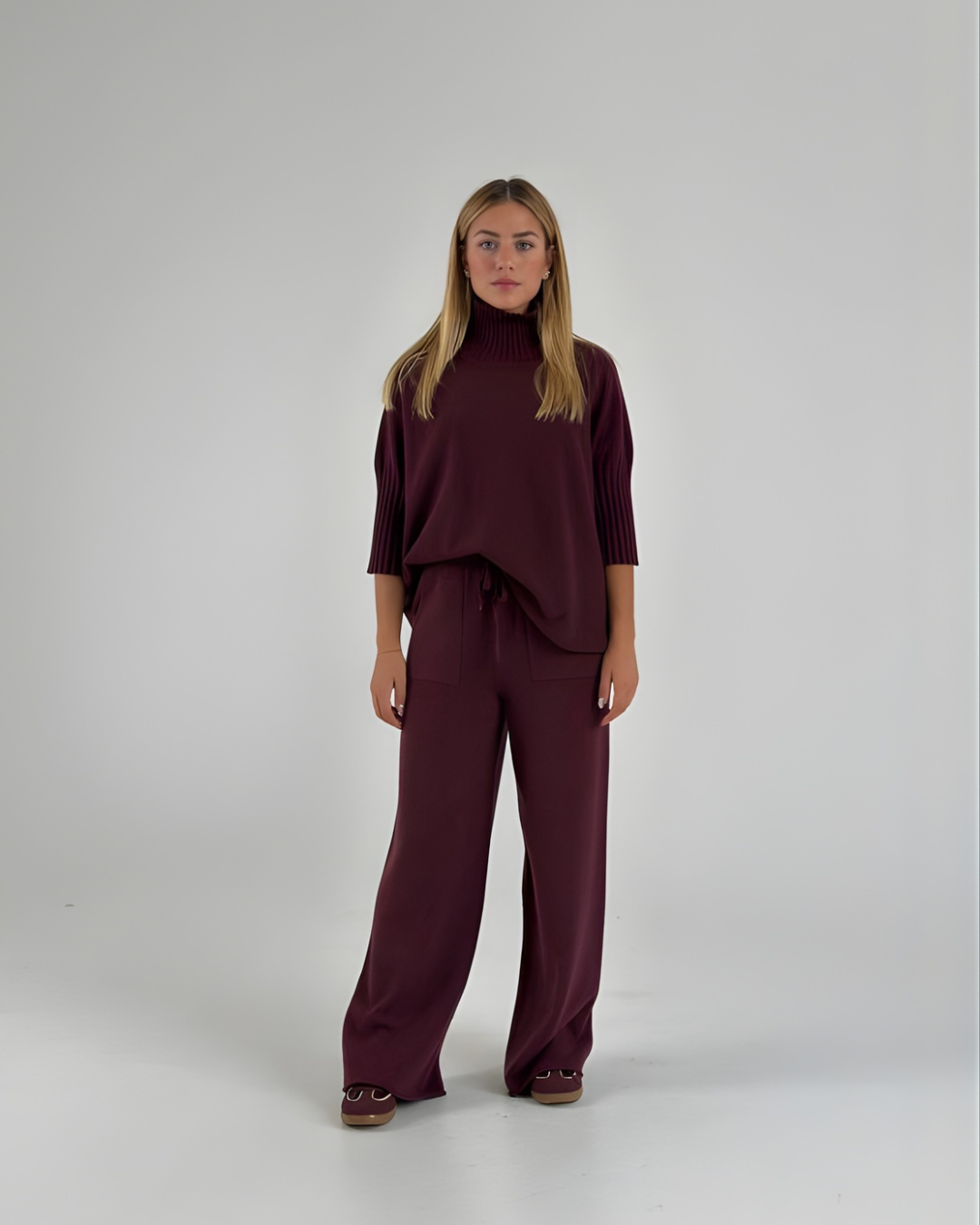 Conjunto de Punto Cuello Alto Para Mujer®