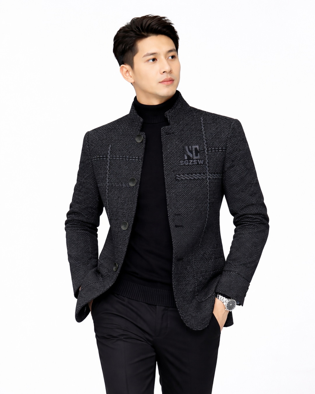 Abrigo Elegante con Forro Polar para Hombre