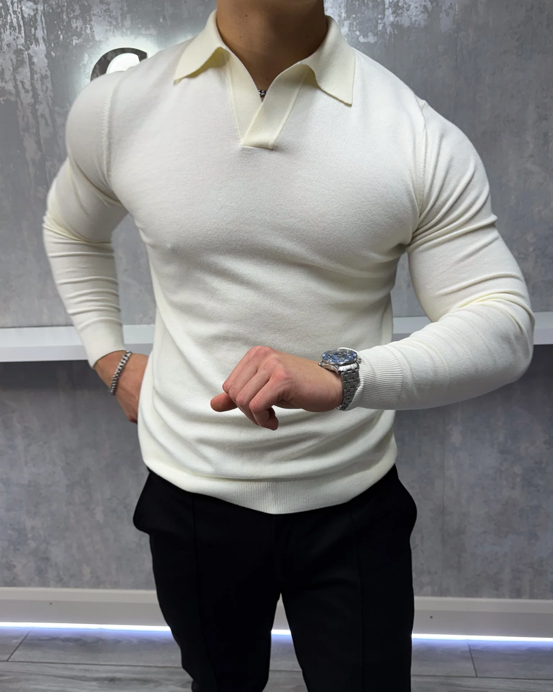 Polo de Manga Larga para Hombre