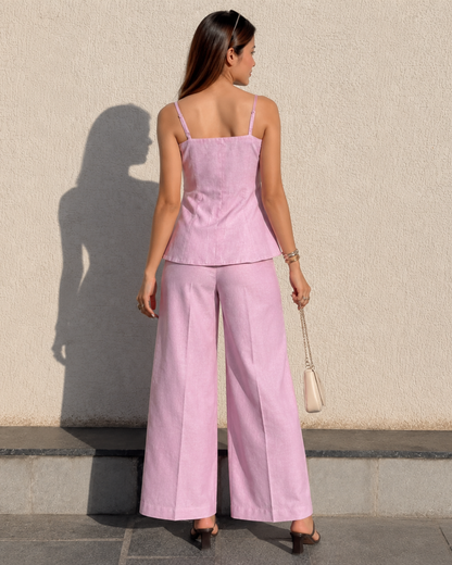 Conjunto de Top con Tirantes y Pantalón Amplio