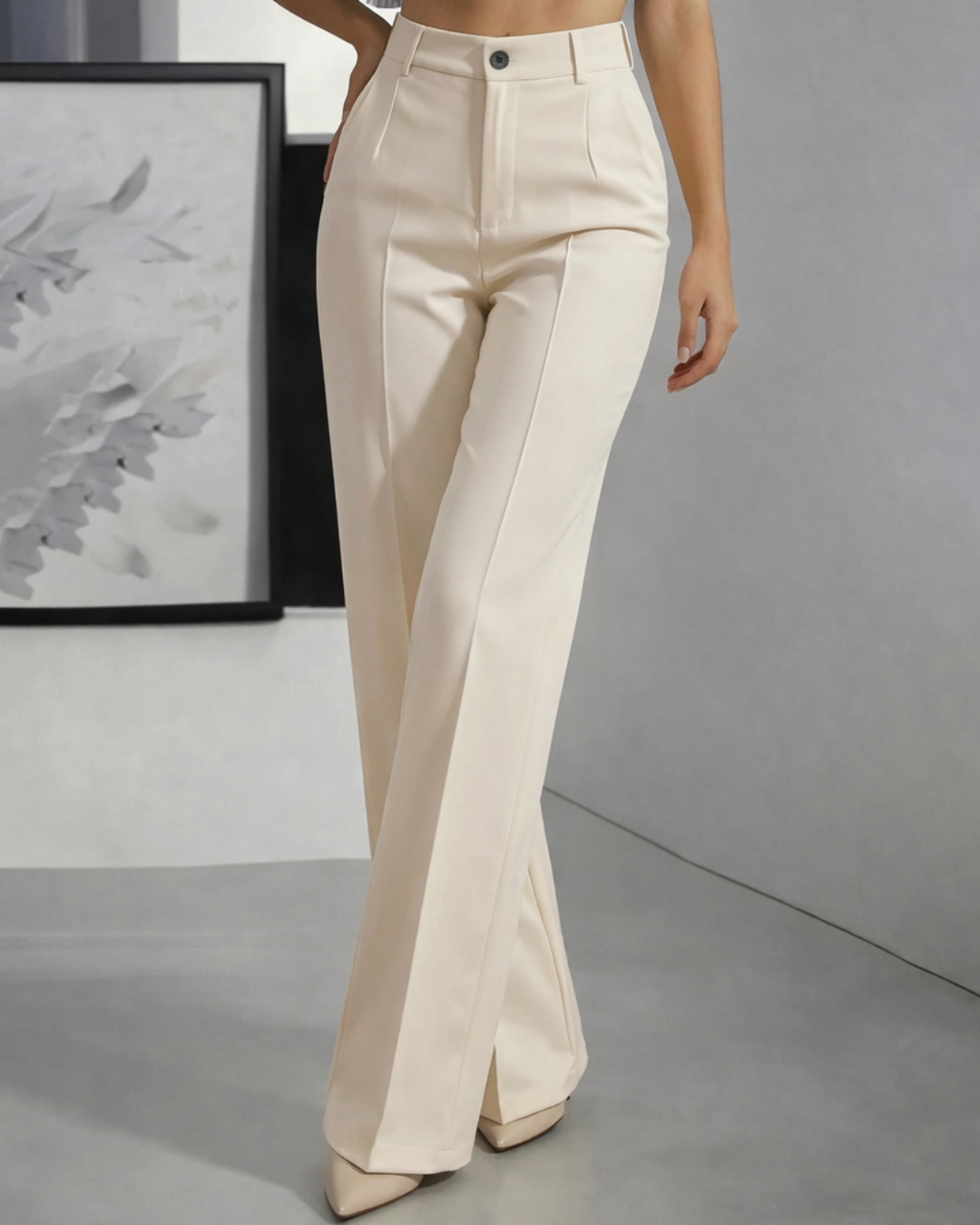 Pantalones de Vestir de Cintura Alta con Silueta Estilizada para Mujer®