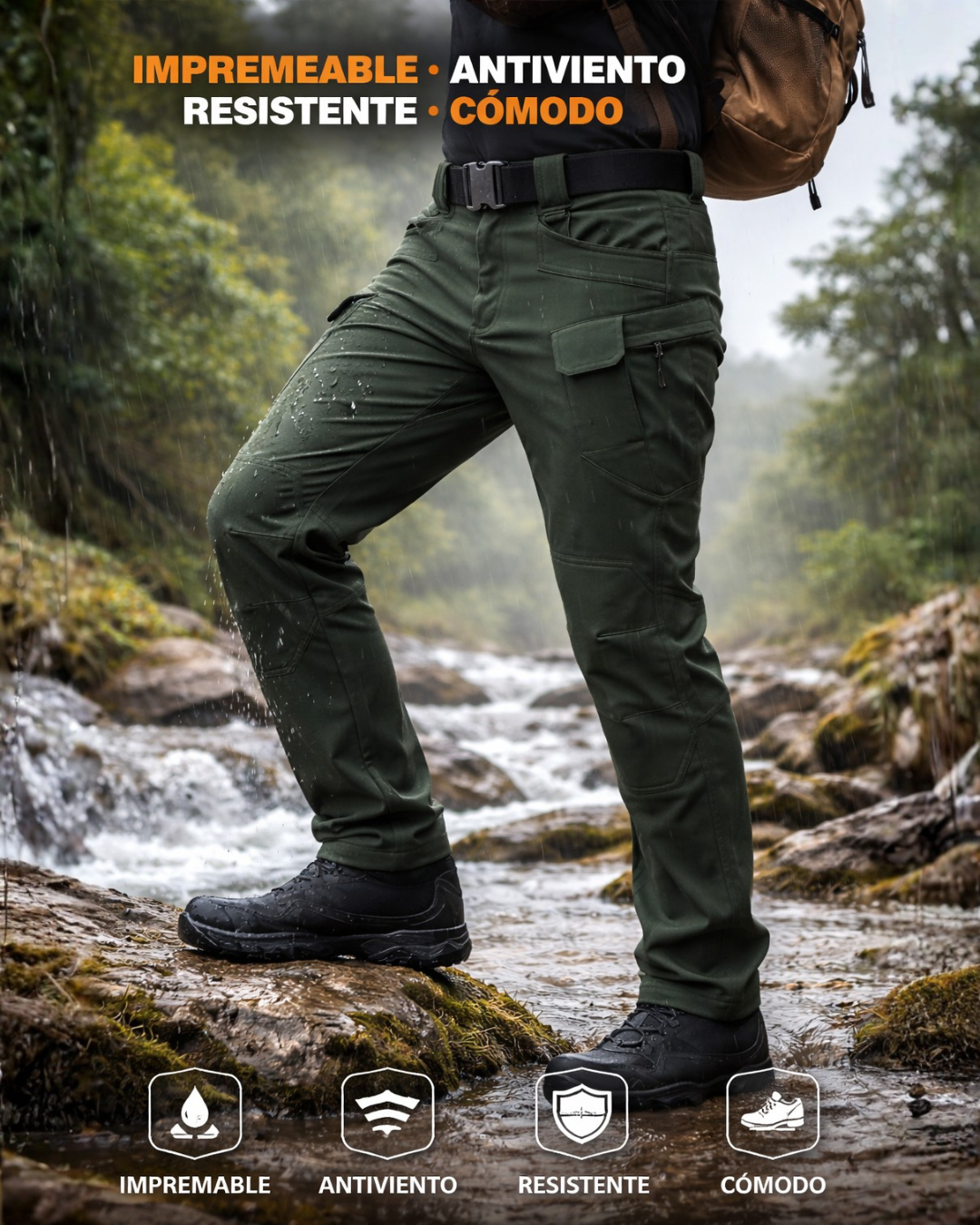 Pantalón Táctico con Resistencia Absoluta al Exterior