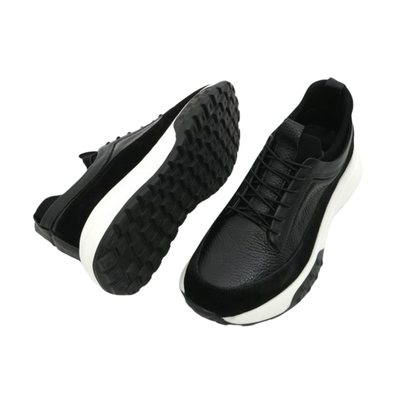 Sneakers Mónaco de Piel Auténtica con Suela Elevada