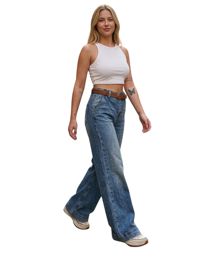 Pantalón Vaquero Alto y Confort Premium