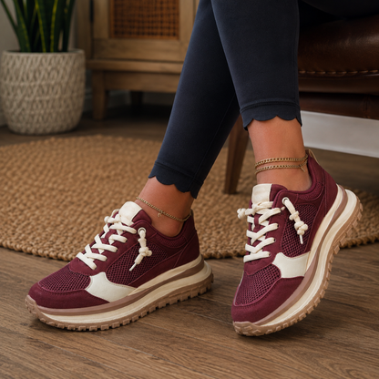 Zapatillas Casuales con Suela Elevada y Malla Transpirable