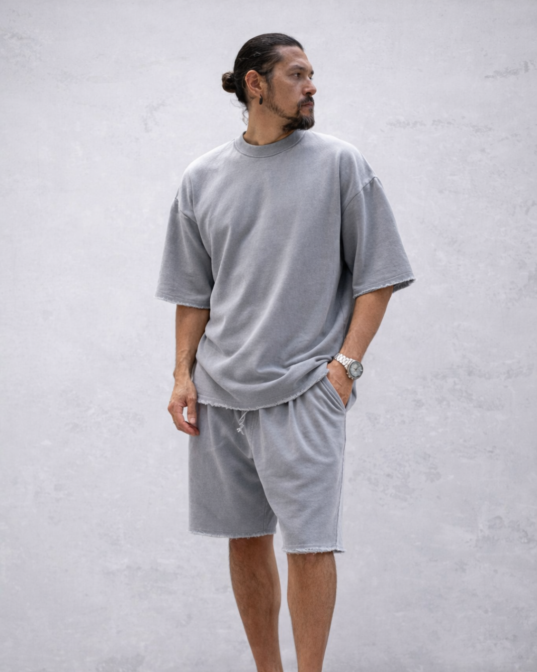 Conjunto Casual de Dos Piezas en Algodón para Hombre