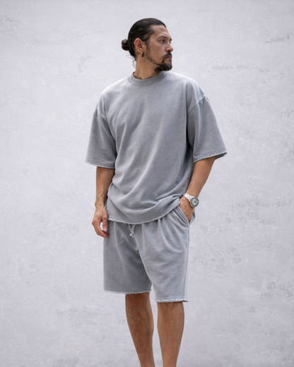 Conjunto Casual de Dos Piezas en Algodón para Hombre