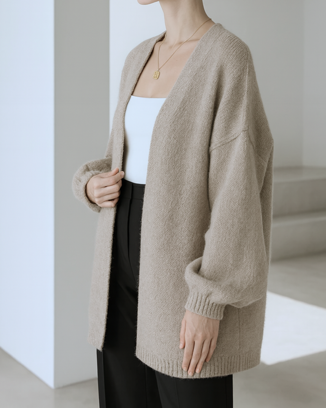 Cárdigan Oversized de Punto Ultra Suave para Mujer