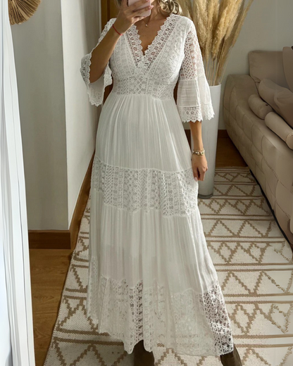 Vestido Largo de Encaje Mary