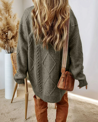 Vestido Corto de Punto y Ajuste Relajado Para Mujer
