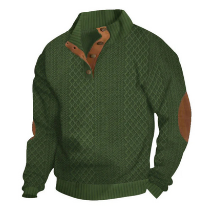 Jersey informal de manga larga con coderas para hombre®