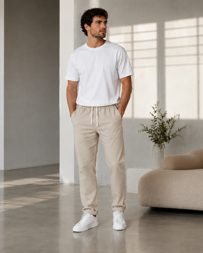 Pantalón Amplio con Cintura Ajustable