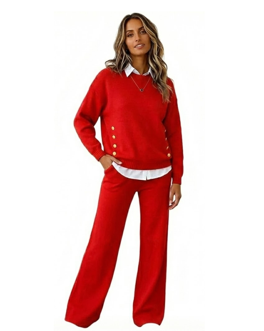 Conjunto de camiseta y pantalones para mujer