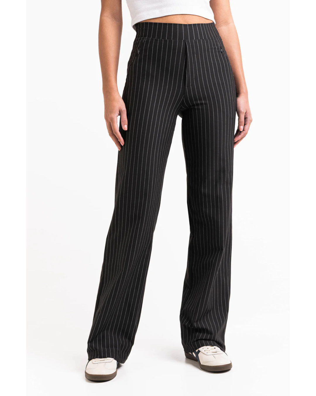 Pantalón de Corte Recto y Alta Elasticidad para Mujer
